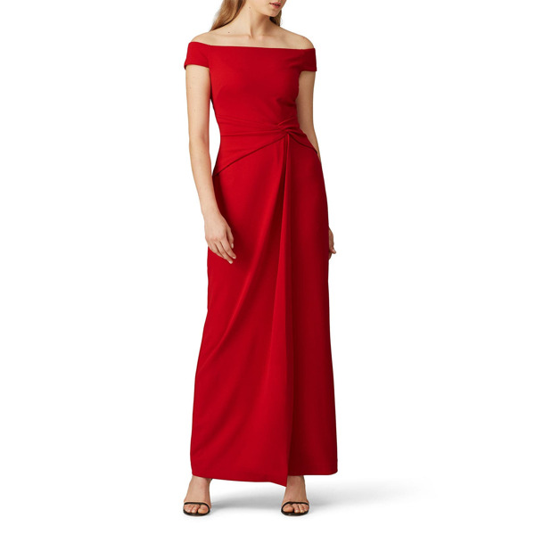 Ralph lauren sale cold shoulder gown