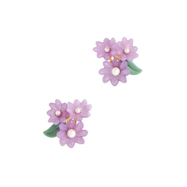 Lele Sadoughi Petunia Bouquet Earrings purple-green