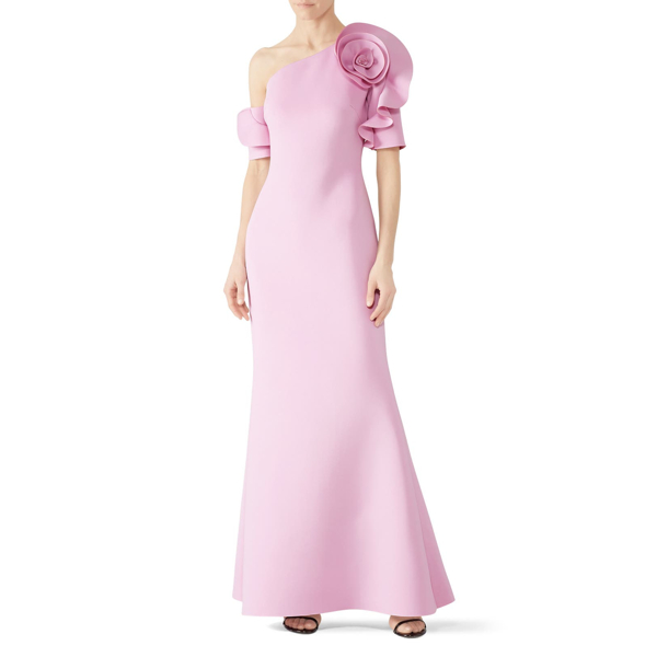 badgley mischka purple dress