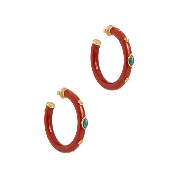Gas Bijoux Rogue Malika Earrings red-gold