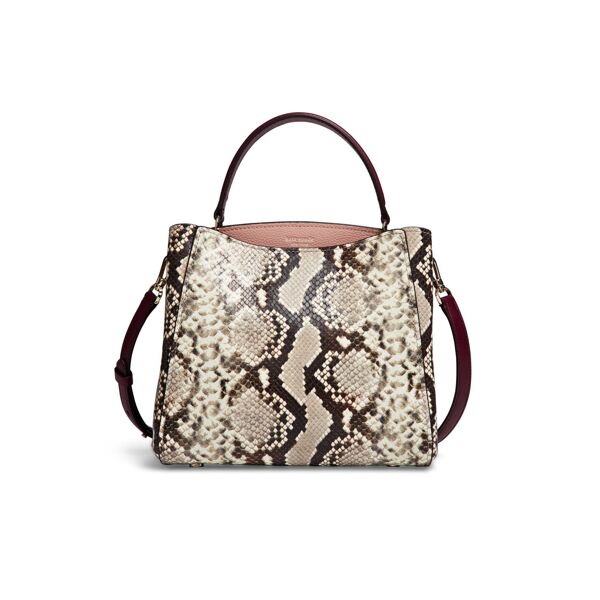 kate spade new york accessories Fleur Embossed Small Top Handle Satchel brown-purple