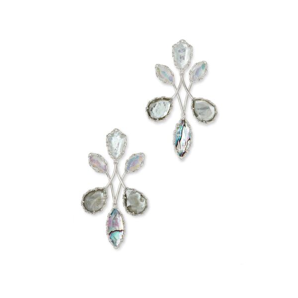 Kendra Scott Ivory Gwenyth Statement Earrings gold-crystal_clear