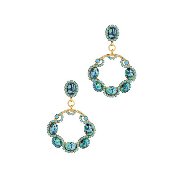 Elizabeth Cole Belinda Earrings blue-gold