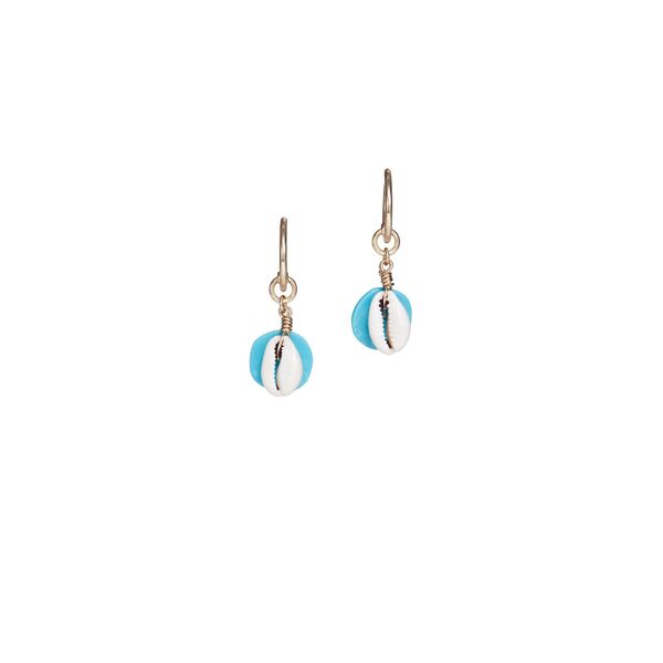Dannijo Fin Shell Earrings blue-white-gold