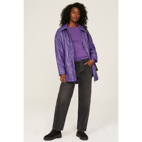 Apparis Stevie Faux Leather Coat purple