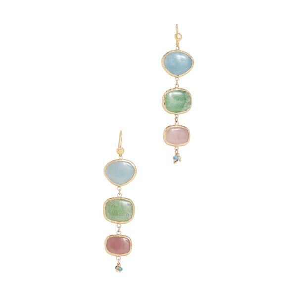 Gas Bijoux Silene Earrings gold-multicolored
