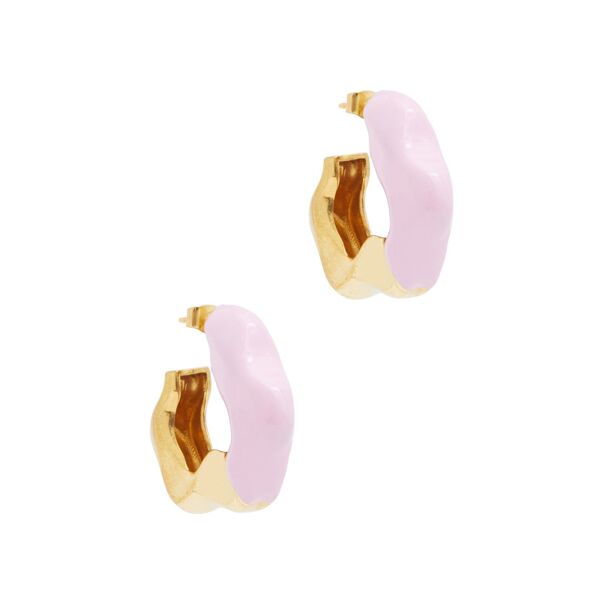 Joanna Laura Constantine Gold Plated Pink Wave Earrings pink-gold