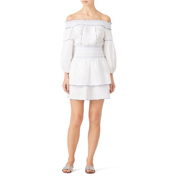 Parker Kara Blouson Dress white