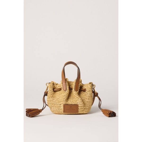 Anya Hindmarch Raffia Drawstring Tote brown