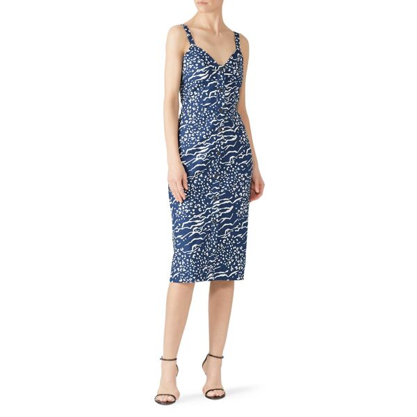 Tanya Taylor Printed Antonia Dress Blue-print