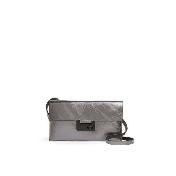 AllSaints Francoise Metallic Crossbody silver