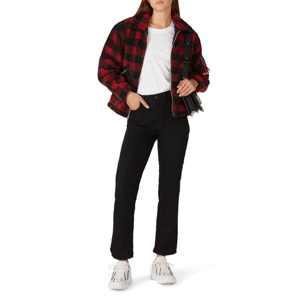 Alpha Industries Faux Sherpa Utility Jacket red-print