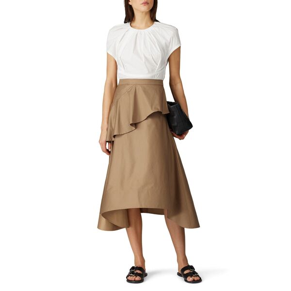 3.1 Phillip Lim Ruffle Front Skirt brown
