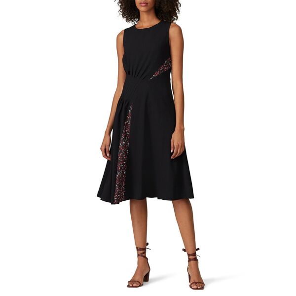 Thakoon Collective Floral Gathered Dress black-print