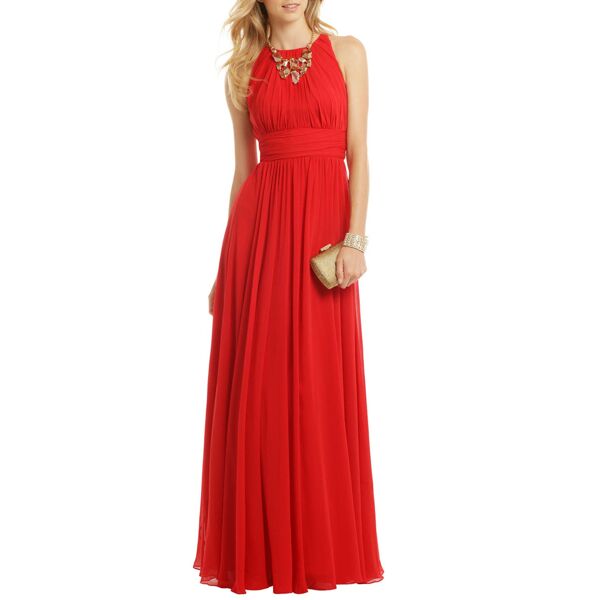 Badgley Mischka Ruby Red Gala Gown Red