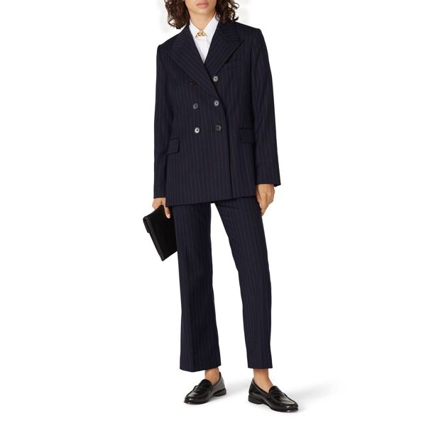 Alexachung Blue Pinstriped Blazer blue-print