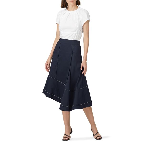 3.1 Phillip Lim High Waisted Flare Skirt blue
