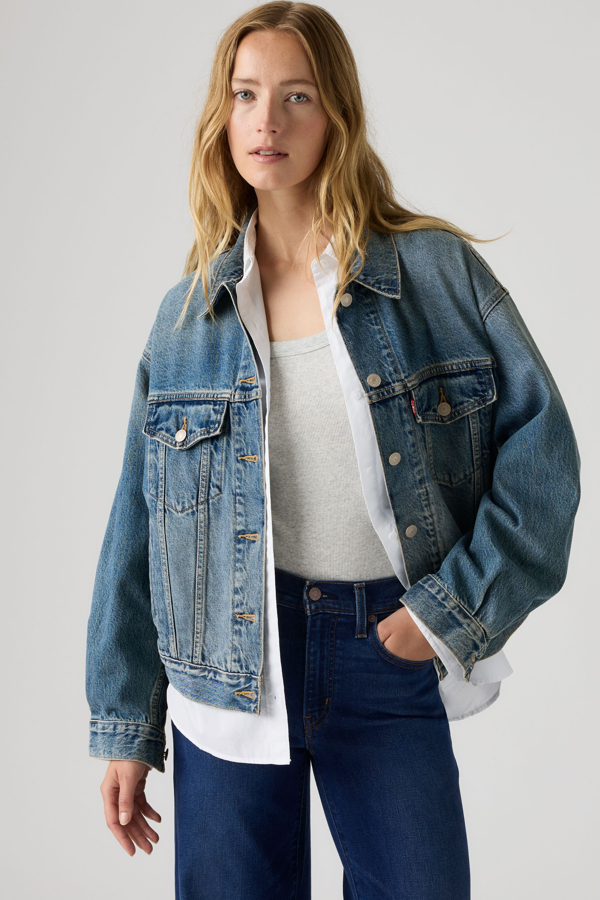 Levi's '90s Trucker Jacket - Women - M - Medium Wash / Chop Chop