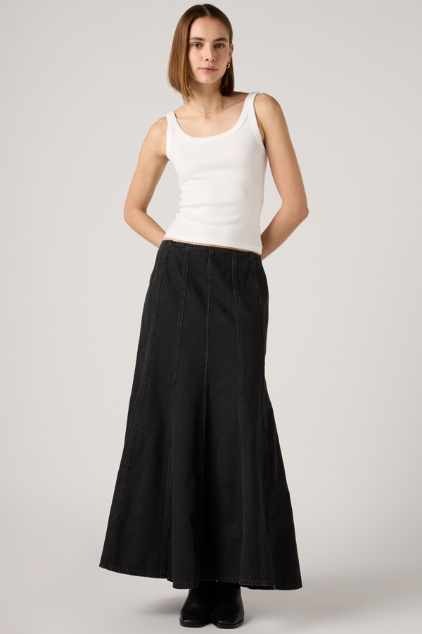 Levi's Seamed Flare Skirt - Women - 28 - Black