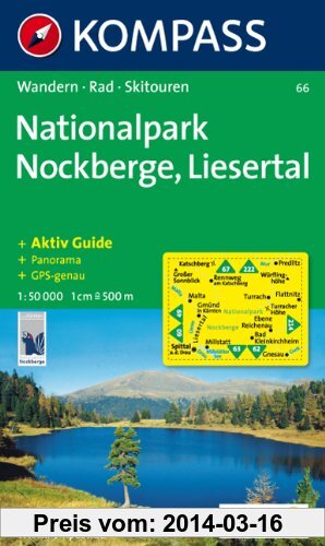 Gebr. - Nationalpark Region Nockberge, Liesertal: Wander- und Bikekarte. GPS-compatible. Mit Panorama. 1:50.000