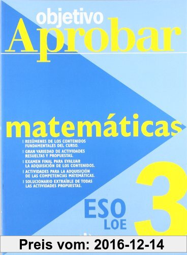 Gebr. - Objetivo aprobar LOE: Matemáticas, 3 ESO (Castellano - Material Complementario - Objetivo Aprobar Loe)