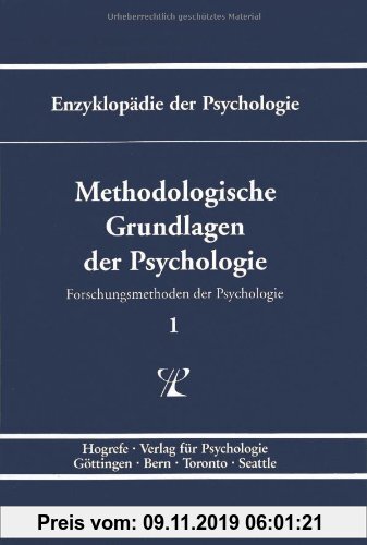 Gebr. - Enzyklopädie der Psychologie, Bd.1, Methodologische Grundlagen der Psychologie