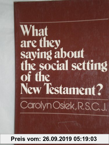 Gebr. - What are They Saying About the Social Serving of the New Testament?