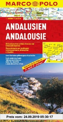 Gebr. - MARCO POLO Karte Andalusien: Mit landschaftlich schönen Strecken und Sehenswürdigkeiten / Übersichtskarte zum Ausklappen, Entfernungstabelle,