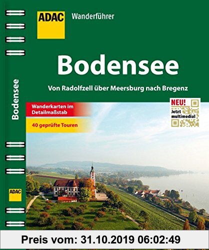 Gebr. - ADAC Wanderführer Bodensee inklusive Gratis Tour App: Radolfzell Stein am Rhien Konstanz Insel Mainau Meersburg Lindau Bregenz