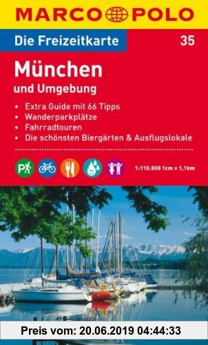 Gebr. - MARCO POLO Freizeitkarte München und Umgebung 1:110.000: Extra Guide mit 66 Tipps. Wanderparkplätze. Fahrradtouren. Die schönsten Biergärten u