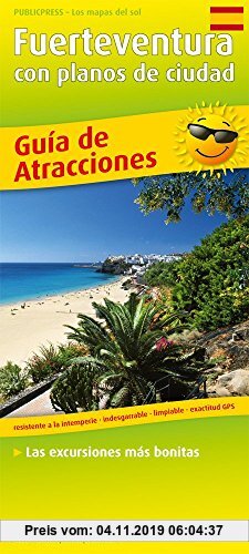 Gebr. - Fuerteventura: Guía de Atracciones, las excursiones más bonitas con planos de ciudad, resistente a la intemperie, indesgarrable, limpiable, Ex