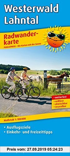 Gebr. - Radwanderkarte Westerwald - Lahntal: Mit Ausflugszielen, Einkehr- und Freizeittipps, reissfest, wetterfest, beschriftbar und wieder abwischbar