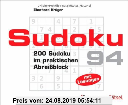Gebr. - Sudoku Block 94: 200 Sudoku im praktischen Abreißblock