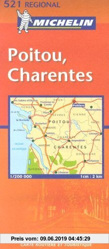 Gebr. - Michelin Karten, Bl.521 : Poitou, Charentes, französische Ausgabe (Cartes Régional)