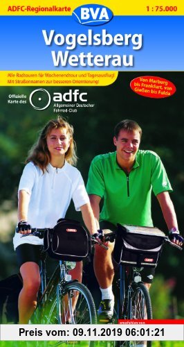 Gebr. - ADFC Regionalkarten : Vogelsberg/Wetterau: Alle Radtouren für Wochenendtour und Tagesausflug! Mit Straßennamen zur besseren Orientierung!