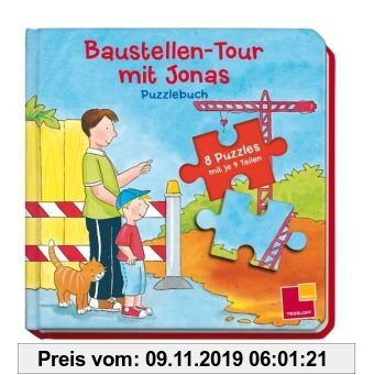 Gebr. - Baustellen-Tour mit Jonas. Puzzlebuch: 8 Puzzles mit je 9 Teilen