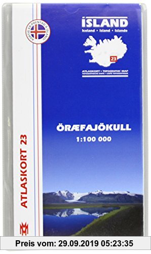 Gebr. - Atlaskort 23: Öræfajökull 1:100.000