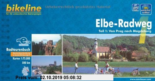Gebr. - bikeline Radtourenbuch: Elbe-Radweg, Teil 1: Von Prag nach Magdeburg. 1:75.000; wetterfest/reißfest; GPS-Tracks Download