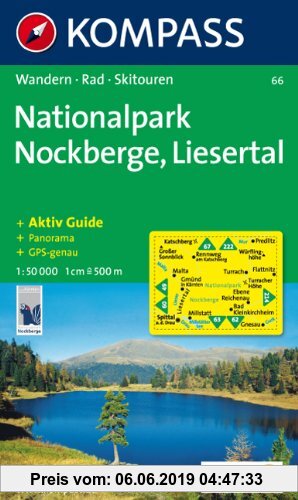 Gebr. - Nationalpark Region Nockberge, Liesertal: Wander- und Bikekarte. GPS-compatible. Mit Panorama. 1:50.000