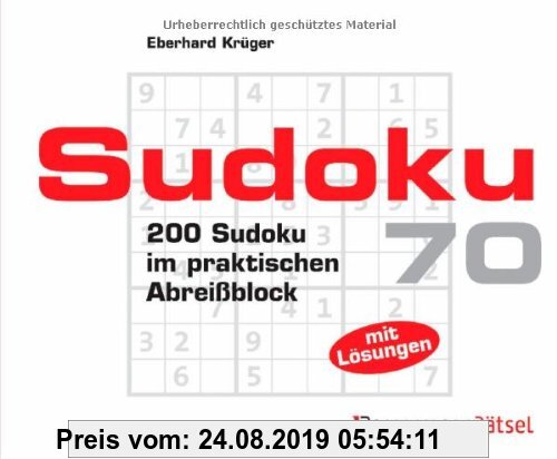 Gebr. - Sudoku Block 70: 200 Sudoku im praktischen Abreißblock
