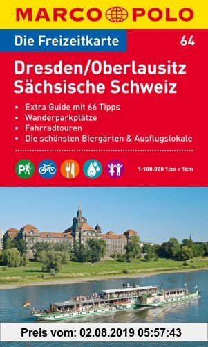 Gebr. - MARCO POLO Freizeitkarte Dresden, Oberlausitz, Sächsische Schweiz 1:100.000