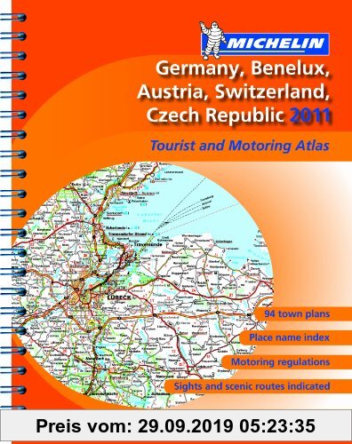 Gebr. - Atlas Germany, Benelux, Austria, Switzerland, Czech Republic (Michelin Tourist and Motoring Atlases)