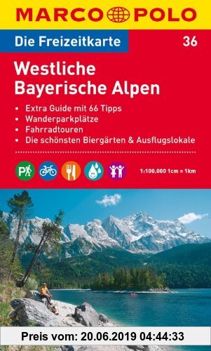 Gebr. - MARCO POLO Freizeitkarte Westliche Bayerische Alpen 1:100.000: Extra Guide mit 66 Tipps. Wanderparkplätze. Fahrradtouren. Die schönsten Biergä