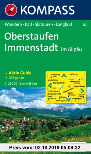 Gebr. - Oberstaufen, Immenstadt im Allgäu: Wander-, Radtouren-, Skitouren- und Langlaufkarte. GPS-genau. 1:25.000