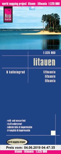 Gebr. - Reise Know-How Landkarte Litauen und Kaliningrad (1:325.000): world mapping project: Kartenbild 2seitig, klassifiziertes Straßennetz, Ortsinde