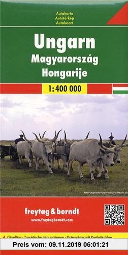 Gebr. - Freytag Berndt Autokarten, Ungarn - Maßstab 1:400.000 (Europa)