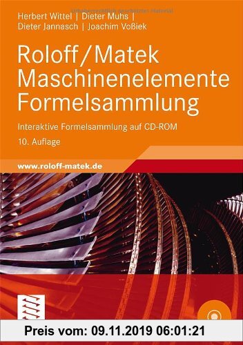 Gebr. - Roloff/Matek Maschinenelemente Formelsammlung: Interaktive Formelsammlung auf CD-ROM