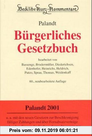 Gebr. - Beck'sche Kurzkommentare, Bd.7, Bürgerliches Gesetzbuch