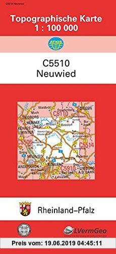 Gebr. - TK100 C5510 Neuwied: Topographische Karte 1:100 000 (Topographische Karten 1:100000 (TK 100) Rheinland-Pfalz (amtlich))