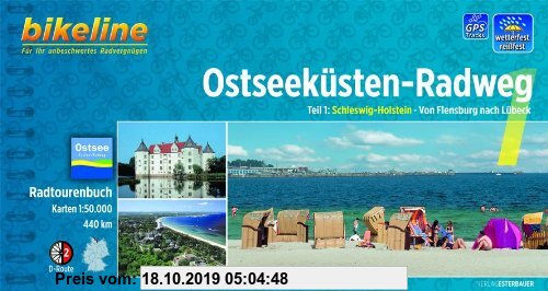 Gebr. - bikeline Radtourenbuch: Ostseeküsten-Radweg Teil 1: Schleswig-Holstein. Von Flensburg nach Lübeck. 1:75.000. GPS-Download, wetterfest/reißfest